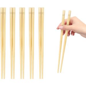 7 Inch X 5 Pairs Chopsticks,Reusable,Simplea and Minimalistic Design,More Size Choices 7"/9.5"/12"