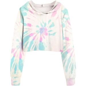 Imily Bela Kids Crop Tops Girls Hoodies Cute Plaid Long Sleeve Fashion Sweatshirts (S)