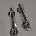 2 Pack Metal Drawer Pull Helper with Adhesive Sliding Door Handle Stick On Handle for Refrigerators Wardrobes Windows Peel and Stick Knob (5" Hole Center, Black)