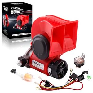 FARBIN 12V Horn Loud Air Horn Kit with Relay Train Horn for Truck Car Motoroycle Golf Cart Boat CRV Jeeps