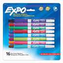 EXPO Dry Erase Markers, Whiteboard Markers with Low Odor Ink, Fine Tip, Assorted Vibrant Colors, 16 Count
