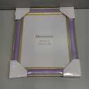 Purple 8x10 Cute Picture Frame,HD Real Glass Unique Fun or Vintage 8 by 10 Photo Frames,Gold Border with Easel for Tabletop and Wall Display 1 Pack