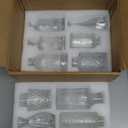 Glass Bud Vases Set of 12, Small Vases for Centerpieces, Vintage Mini Vases for Wedding Decor, Clear Glass Bud Vase in Bulk, Office and Home Table Flower Dcor