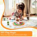 12PCS Blank Canvas Flag, Natural Canvas Banner Wall Hanging with Wooden Dowel for DIY Pin Display, Paint Decorations, Enamel Badge Collection (10.4" x 9.44")