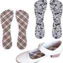 High Heel Cushion Inserts Women, Adhesive High Heel Relief Insoles Prevent Slipping, Silicone Invisible Cushioning Insoles, Arch Support Shoe Inserts for High Arch Flat Feet, 2 Pairs, Floral