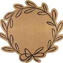 2 x Santa Barbara Design Studio Disposable Placemats - Set of 24 Die-Cut Kraft Paper Table Mats, 17" x 16", Wreath-Shaped