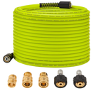 M MINGLE Pressure Washer Hose 50 FT x 1/4"  Replacement Power Wash Hose with Quick Connect Kits  High Pressure Hose with M22 14mm Fittings  3600PSI