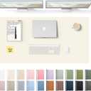 YSAGi Leather Desk Protector, Office Mat, Large Mouse Mat, Non-Slip PU Leather Blotter, Laptop Desk Pad, Waterproof Writing Pad for Office and Home (Cream, 47.2" x 23.6")