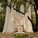 Party Village 10 Panels 5ftx30ft Light Pink Ceiling Drapes for Wedding Parties