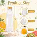 50 Pack 12 oz Plastic Juice Bottles with Caps,PET,Gold