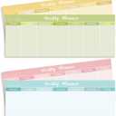 Geyee 120 Sheets Weekly Planner Notepad Tear off Weekly Calendar Pad to Do List Sticky Notepad Desk Schedule Planner for Student Habit Tracker Reminder Office School