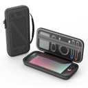 2 x Slim Carrying Case for Nintendo Switch 2/Switch 1 Oled, Protective Hard Shell Travel Carry Case with 10 Game Card Slots, Portable Pouch Storage Bag with Mesh Pocket for Switch 2 Accessories, Black