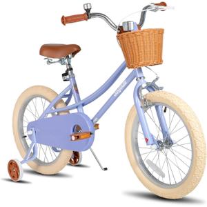 JOYSTAR Girls Bike for 2-12 Years Old Toddlers and Kids, 12" 14" 16" 18“ 20" Retro Style Kids Bike with Training Wheels, 18 20 Inch Children Bicycle with Kickstand