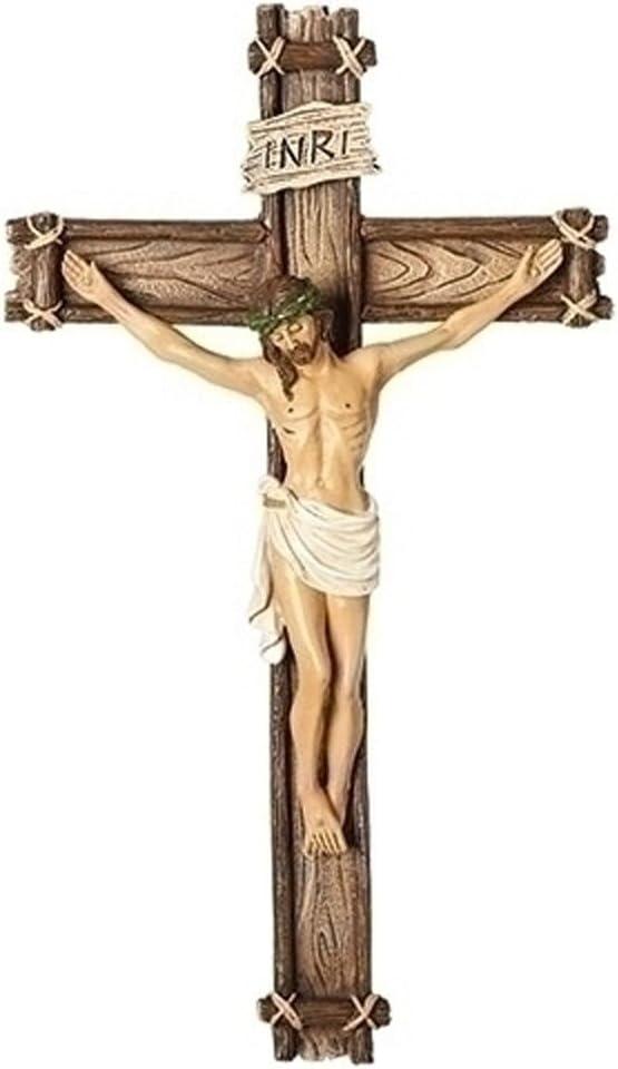 Roman Giftware Inc., Religious Crosses Collection, 10" H Wood Wall Crucifix,Religious, Inspirational, Durable (5x1x10)