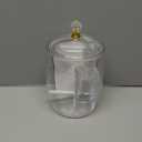 Nuogo 6 Pcs Plastic Candy and Cookie Jar with Lids Decorative Apothecary Jars Candy Buffet Containers Clear Airtight Food Storage Canister Home Decoration(42 oz,Classic)