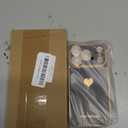 Teageo for iPhone 17 Pro Case with Screen Protector [2 Pack] Girl Women Cute Girly Love-Heart Luxury Gold Soft Cover Camera Protection Shockproof Phone Case for iPhone 17 Pro, Black