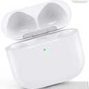 Wireless Charging Case Compatible with AirPods 4, Replacement Case for AirPods 4, Bluetooth Pairing Sync Button, Includes Gray Microfiber Cleaning Cloth, Earbuds Not Included(USB-C Port)