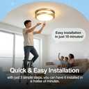 Drosbey 36W Dimmable LED Ceiling Light Fixture, Flush Mount Light Fixture, Ceiling Lights for Bedroom, Kitchen, Bathroom, Super Bright 4000 Lumens, 400W Equivalent, 5000K Daylight White, UL Listed