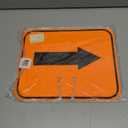 Cone Sign, Arrow Right (Black on Orange) Single-Sided