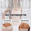 Avidlove Womens Camisoles 2-Pack Tank Top V Neck Undershirts Adjustable Spaghetti Strap Cami Tops (Beige)