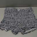 SOLY HUX Women's Ruffle Shorts Plaid Y2k Lace Bloomers Elastic Waist Frill Bottoms Gingham Micro Boyshorts, L