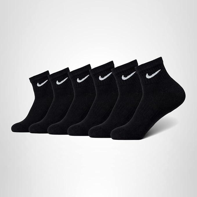 Nike Unisex Adult Everyday Cushioned Training Ankle Socks (6-Pack) | Mens and Womens, Size Medium