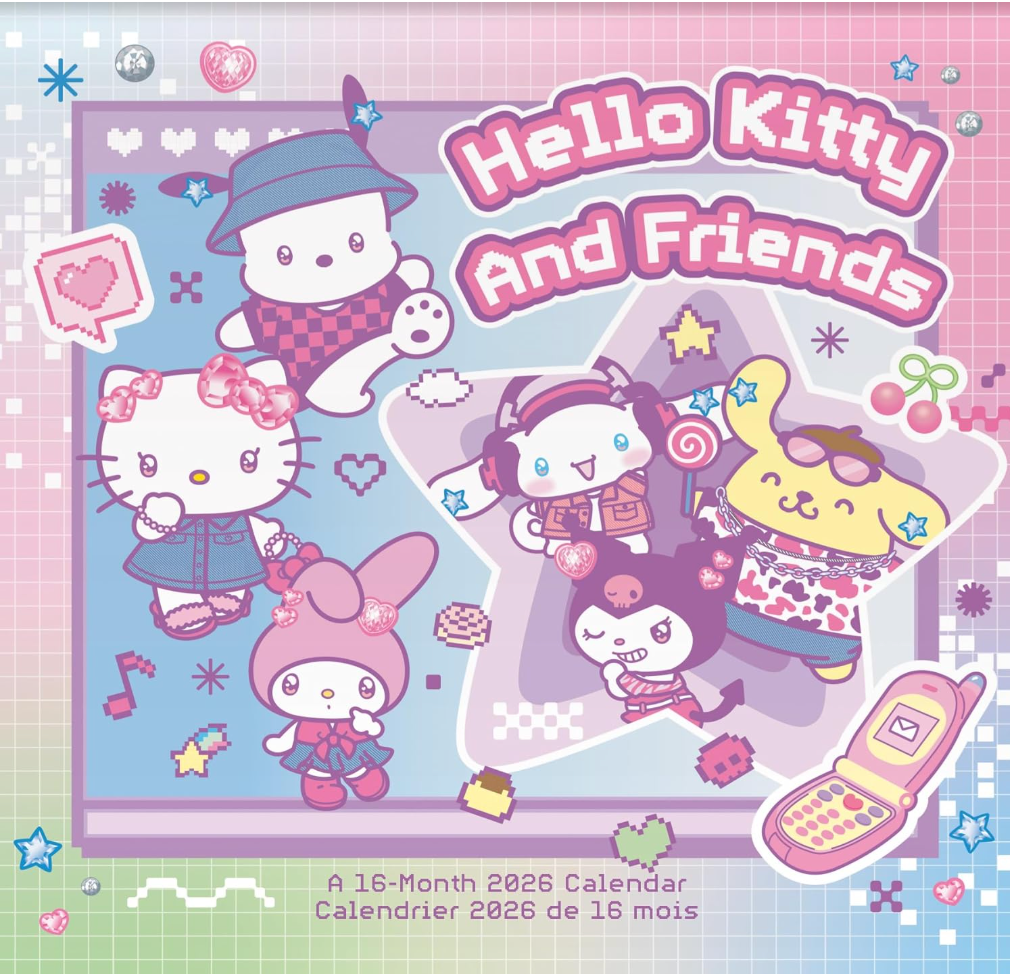 2026 Sanrio - Hello Kitty and Friends (Bilingual French) Wall Calendar