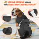 Lukovee Dogs Recovery Suit - Adjustable Dog Onesie for Female Male Dogs, Breathable Anti Licking Cone Alternative Surgery Pet Surgical Body Suit After Spay Abdominal Wounds Neuter (DGY, S)