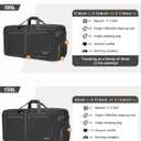 Gonex Foldable Travel Duffle Bag, Lightweight with Shoe Compartment | 210D Nylon, Water-Repellent, Folds Compact, Multiple Pockets, Luggage Sleeve, Travel & Weekend Use, 80L, Dark Grey