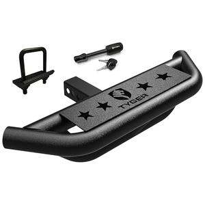 Tyger Auto TG-HS8U81238 Hitch Armor Compatible with Vehicles with 2" Hitch Receiver | Textured Black | Hitch Step | Rear Bumper Guard Protector | with Pin Lock and Stabilizer