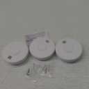 LSHOME 3 Pack Smoke Detector Fire Alarms 9V Battery Operated Photoelectric Sensor Smoke Alarms Easy to Install with Light Sound Warning, Test Button,9V Battery Included Fire Safety for Home