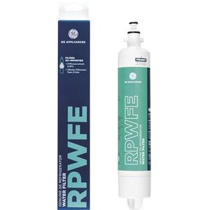 GE RPWFE Refrigerator Water Filter, Genuine Replacement Filter, Certified to Reduce Lead, Sulfur, and 50+ Other Impurities, Replace Every 6 Months for Best Results, Pack of 1