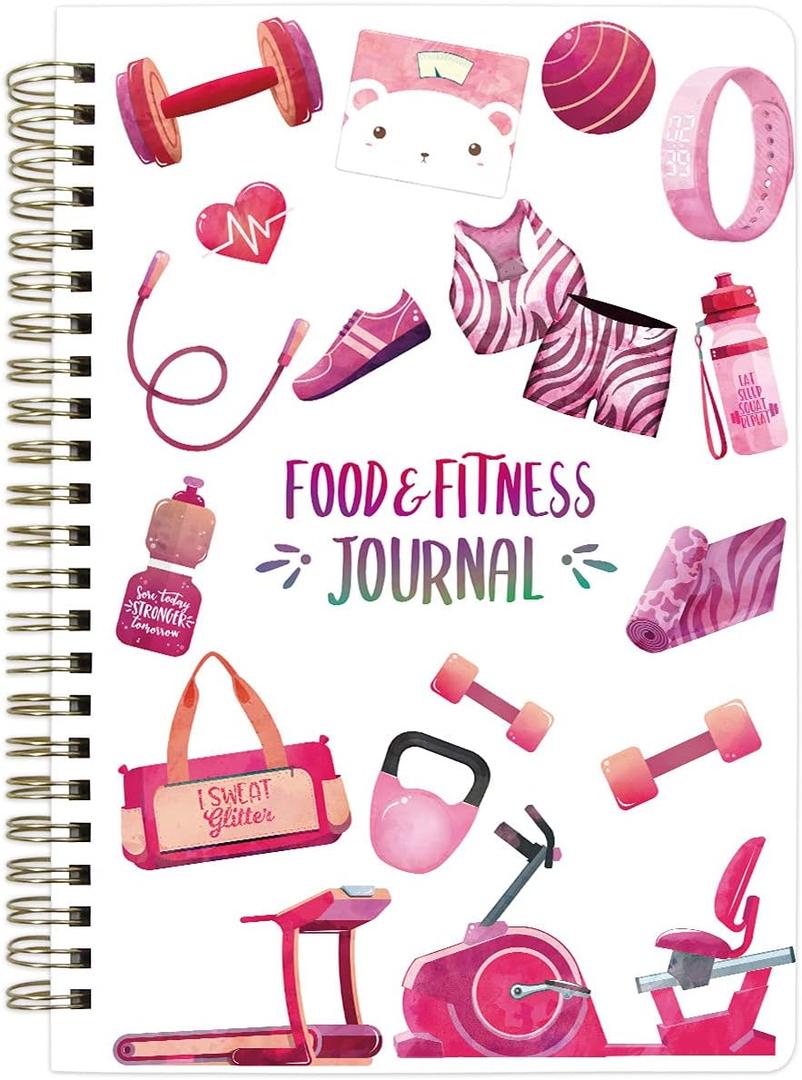 Ceiba Tree Food Fitness Workout Journal Weight Loss Nutrition Wellness Calorie Counter Log Diary Notebook Meal Planner Diet Exercise Training Health Tracker 6.1" x 8.5"