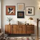 Large Framed Vintage Abstract Wall Art for Living Room, 4 Piece Set, 28"L x 28"W