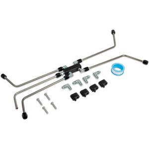 LS Steam Vent Kit 4 Corner Coolant Crossover Set for GM LS Series Engines LS1 LS2 LS3 LS6 LS7 LSX LM7 LQ4 LQ9, Stainless Steel Lines & CNC Aluminum Manifolds, LS Swap Cooling System Upgrade