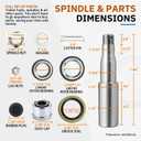 Pregreased 5 on 4.5'' Hub and #84 Spindle Kits for 3500lb Trailer