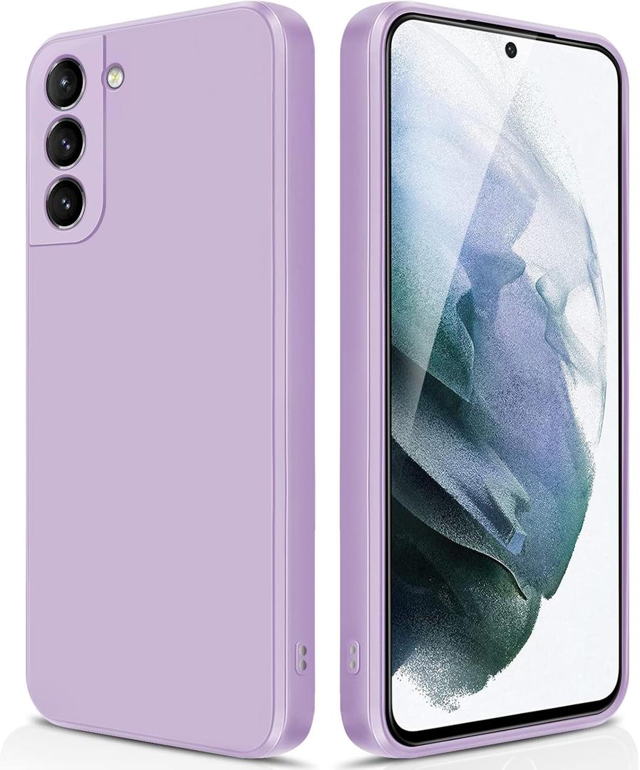 GiiYoon Silicone Case Compatible with Samsung Galaxy S21 5G, Full Body Silky Soft Touch Phone Case with Camera Protection, Shockproof Cover with Microfiber Lining, Purple  