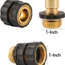 8 Set Quick Connect Hose Fittings for Garden Hose Quick Connector with Gasket, 3/4 Inch GHT Male and Female Attachment Quick Release Water Hose Adapter