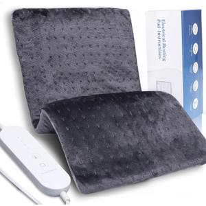 Heating Pad, Electric Portable Heating Pad for Neck/Shoulder/Muscle Pain with Auto Shut Off, Large 12"x24" Heating Pads Christmas Gifts for Women, Men