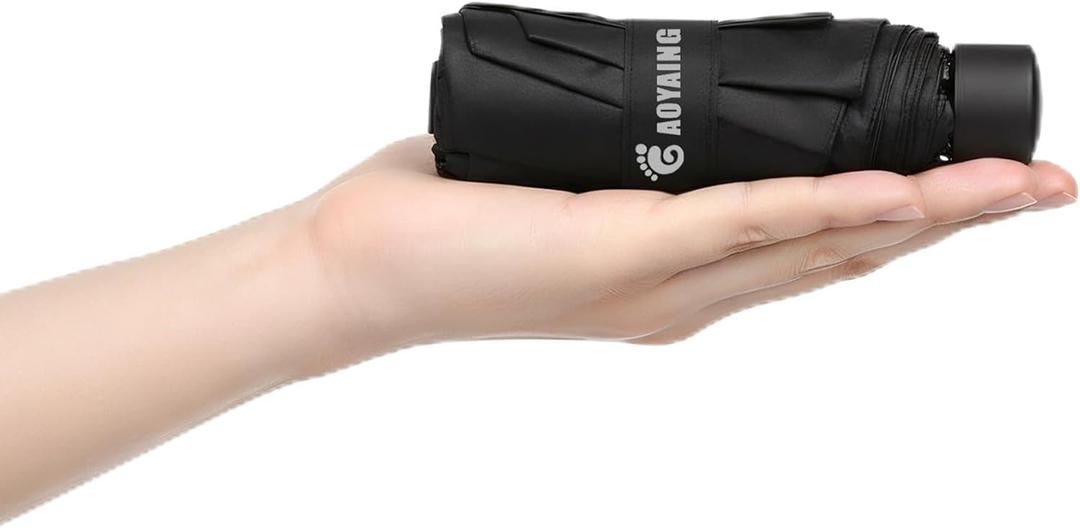 GAOYAING Compact Travel Umbrella with Case Sun&Rain Lightweight Small and Compact Suit for Pocket, Size 3