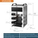 Tecmojo 9U Network Rack, 10 inch Mini Server Rack with 2 Side Translucent Panels & 2 Top Handles, 7.87 inch Deep, for 10 inch IT Equipment & A/V Devices, White