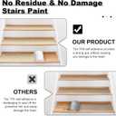 Stair Treads Non-Slip Carpet Indoor, 15 Packs 30X8in Stair Carpet Runners for Wooden Steps with Reusable Adhesive for Kids Elders, and Dogs, 100% Polyester Surface TPR Backing Stair Rugs, Beige