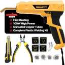 NexiumTools Plastic Welder Kit – 1-3 Sec Rapid Heating, Plastic Welding Kit with 4 Staple Types for Car Bumper Repair/Kayaks Repair | Plastic Repair Kit w/LED Light, Carry Case, Tool Kit