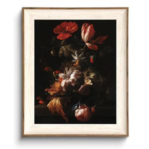 White Hydrangea Wall Art Vintage Floral Canvas Prints Framed 16x24in