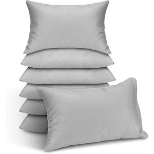 Kigley 6 Pack Mini Pillows Bulk Small Pillows 14"x9" Soft Travel Nap Pillow for Daycare Nap Time Pet Neck Lumbar(Gray)