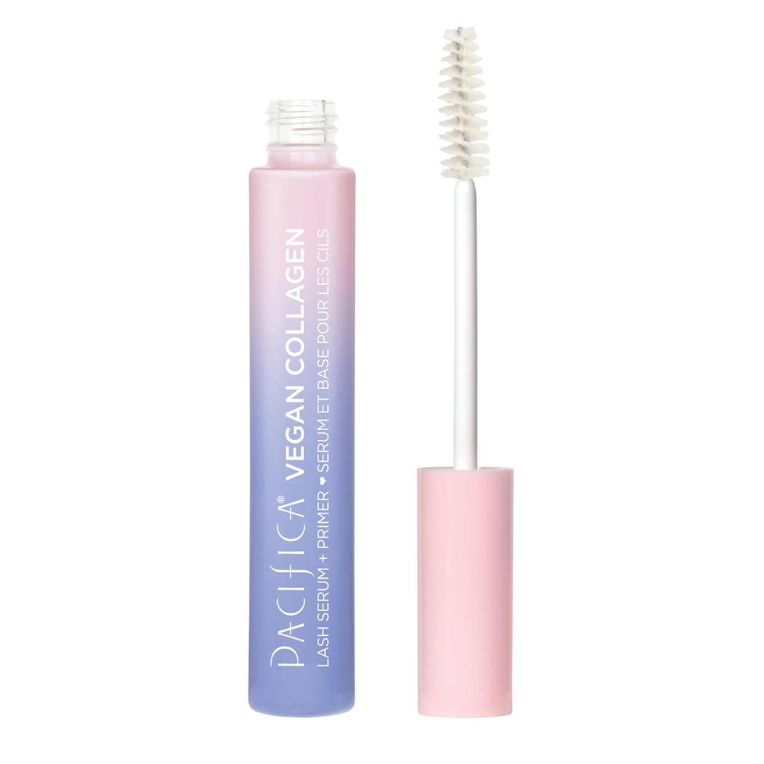 Pacifica Vegan Collagen Eye Lash Serum & Clear Mascara Primer  Conditioning Vitamin B & E Formula for Longer, Fuller Lashes, Eyelash Makeup Cruelty-Free Clean Ophthalmologist Tested (0.24 Ounce (Pack of 1))