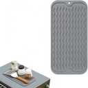 Geban 12 x 6" Silicone Griddle Mat for Blackstone Grill, Heat Resistant BBQ Tool Mat for Outdoor Grilling, Camping Cooking, Griddle Grill Accessories (Grey), 2 Pack