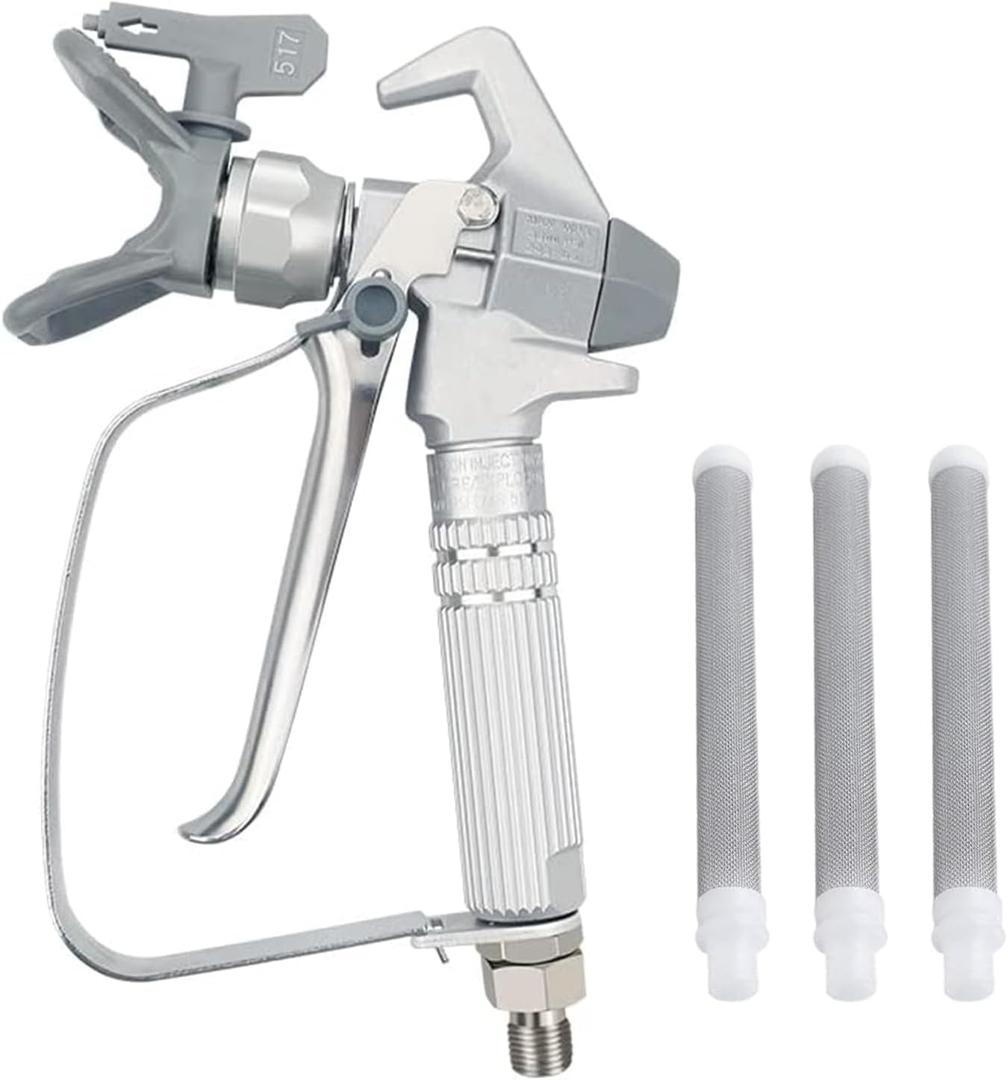 Airless Paint Spray Gun Sprayer High Pressure 3600 PSI 517 Nozzle Tip for Sprayer with 3 Pcs Filter JW-G3