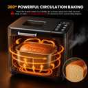 NEWBULIG Bread Maker Machine 2 LB, Automatic Breadmaker Compact
20-in-1 Bread Making Menu, Stainless Steel, Nonstick Ceramic Pan, 3 Crust Colors & Sizes, 600W Powerful Baking, 12-Hour Delay