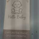 Baby Monthly Milestone Markers Disc, Wooden 3D Milestone Cards for Photos, Baby Announcement Sign,Slate Blue, 1-12 Months, 4 Inches in Size.